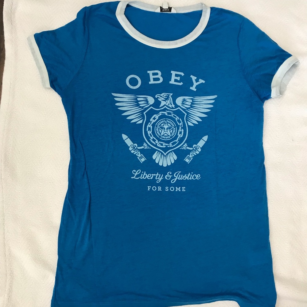 Obey T-shirt Blue lightweight